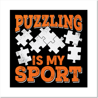 Puzzling Is My Sport Jigsaw Puzzle Lover Gift Posters and Art